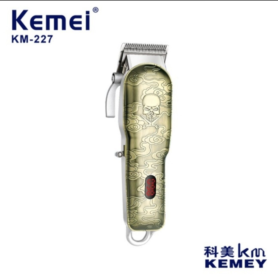 COD Alat Cukur Rambut Kemei KM-227 Professional Hair Clipper LCD Mesin Cukur Rambut Kemei KM 227