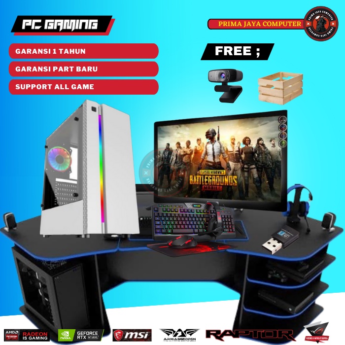 PC GAMING EDITING RAKITAN FUL SET PC CPU GAMING RAKITAN FUL SET LENGKAP AMD RYZEN 5 5600G RAM DDR3 8