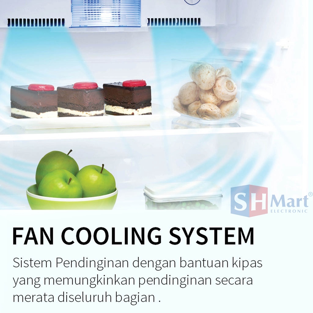 KULKAS 2 PINTU SHARP KAPASITAS 256 LITER SJ-326GC-SD / SJ326GCSD LOW WATT GARANSI RESMI