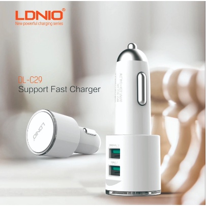 Car Charger LDNIO DL C29 Casan Mobil 3.4A - Kabel USB