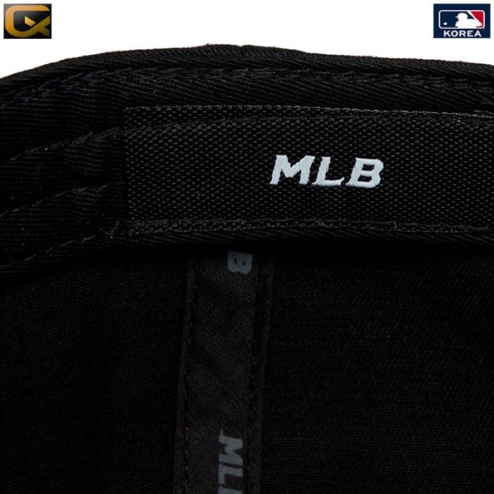 hat / topi ny plat kecil full hitam mlb korea genuine marchendise import