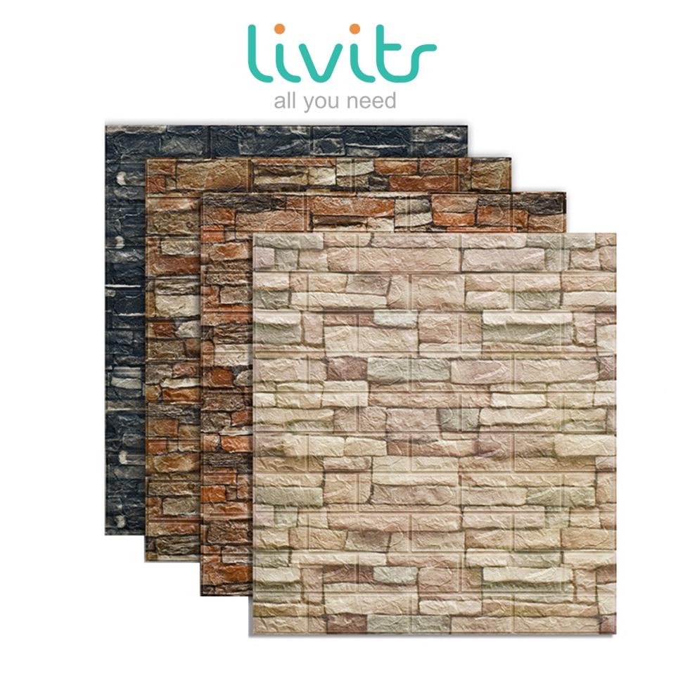 [spin1] WALLPAPER BATA BATU ALAM | 3D XPE FOAM WALLPAPER MOTIF BATU | 3D WALL STICKER | STIKER WALLP