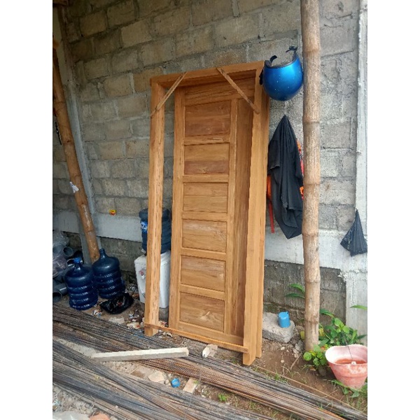 pintu single kayu  + kusen via KARGO bisa se INDONESIA