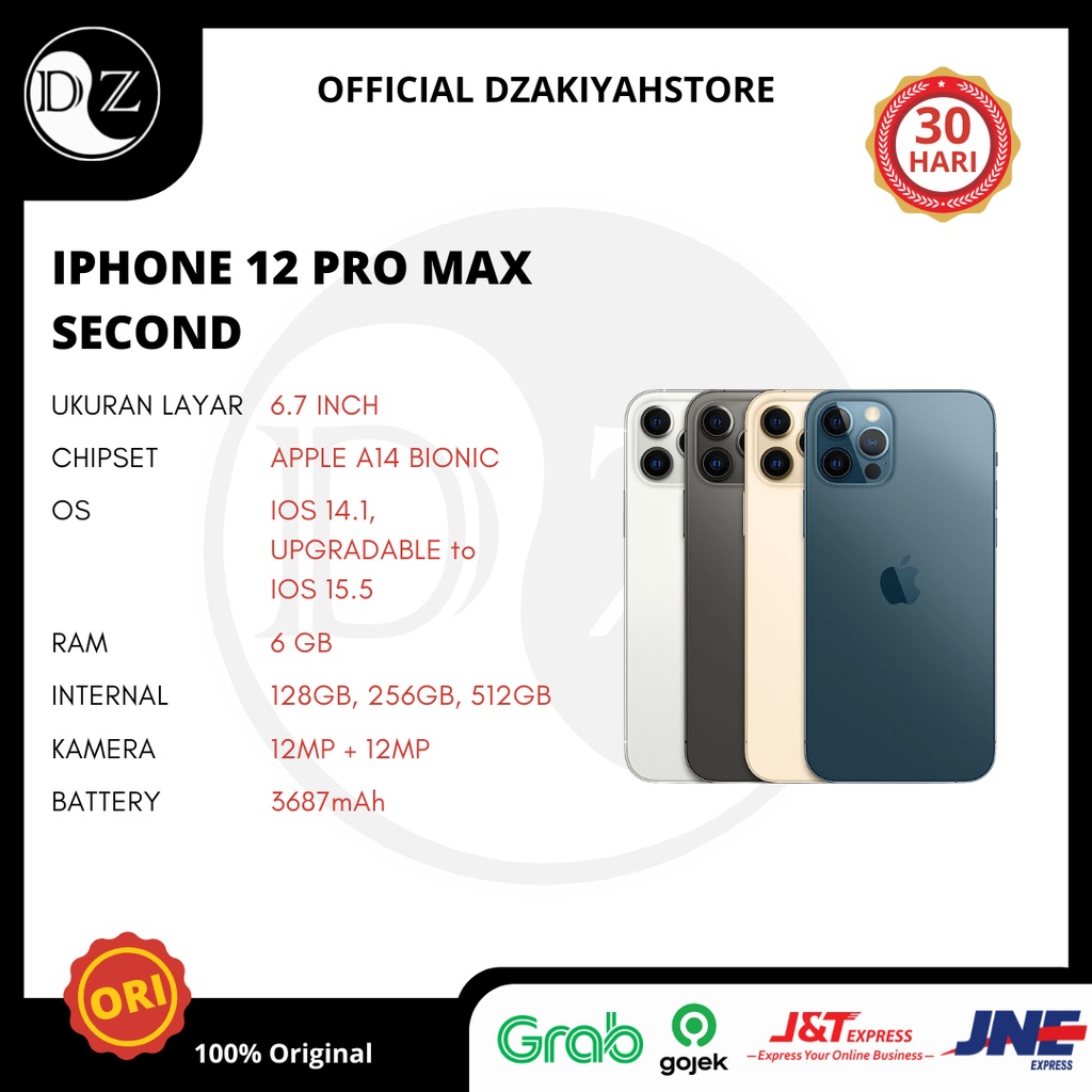 IPHONE 12 Promax SECOND GARANSI