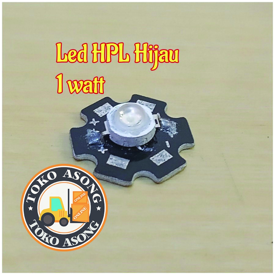 led hpl 1 watt hijau include heatsink lampu