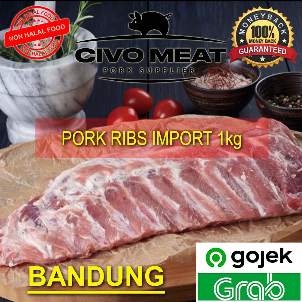 

Pork Ribs Babi Import / Iga Babi Import 1 kg