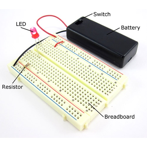 [HAEBOT] Breadboard Sedang 400 Lubang Tie Lubang ProjectBoard Pcb Solderless Bread Board Papan Percobaan Rangkaian Belajar Sirkuit Elektronika Arduino Project