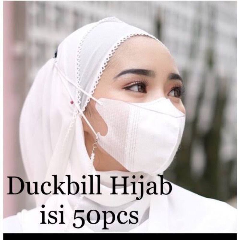 Masker Duckbill Hijab Isi 50 Premium Warna Warni Hijab