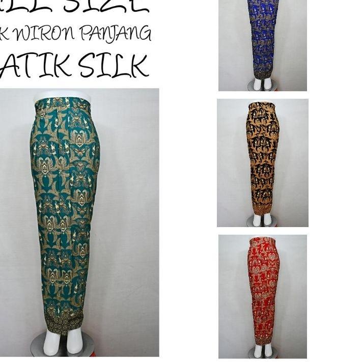 ❅ Indah ROK SPAN PANJANG WIRU WIRON Batik Silk All Size Fit XL SR A ☎