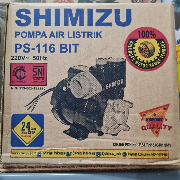 Pompa Air Shimizu 100 Watt / Pompa Shimizu 100 Watt / Shimizu Ps 116