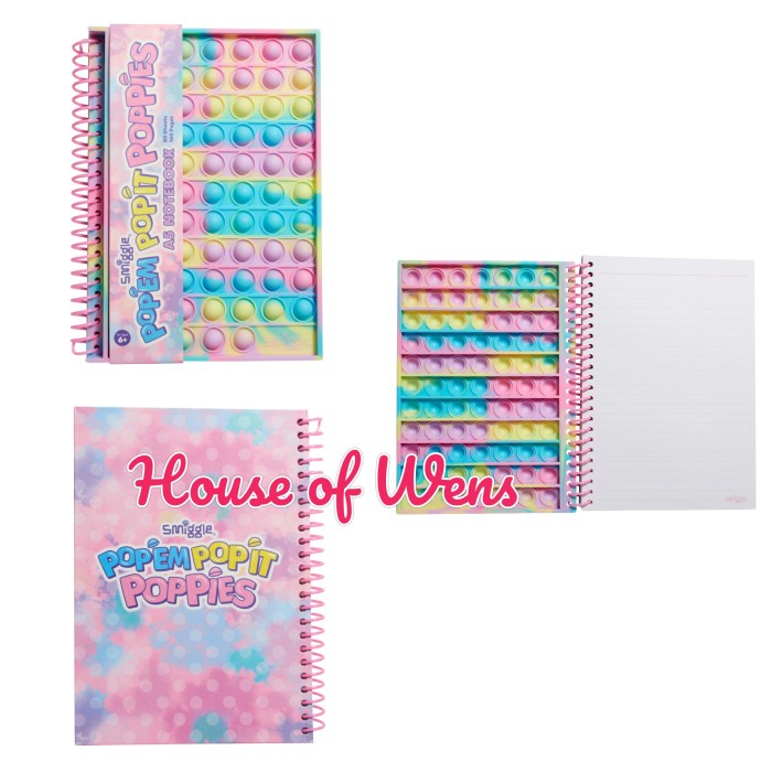 

Terlaris Smiggle Popem Popit Poppiess A5 Notebook Original