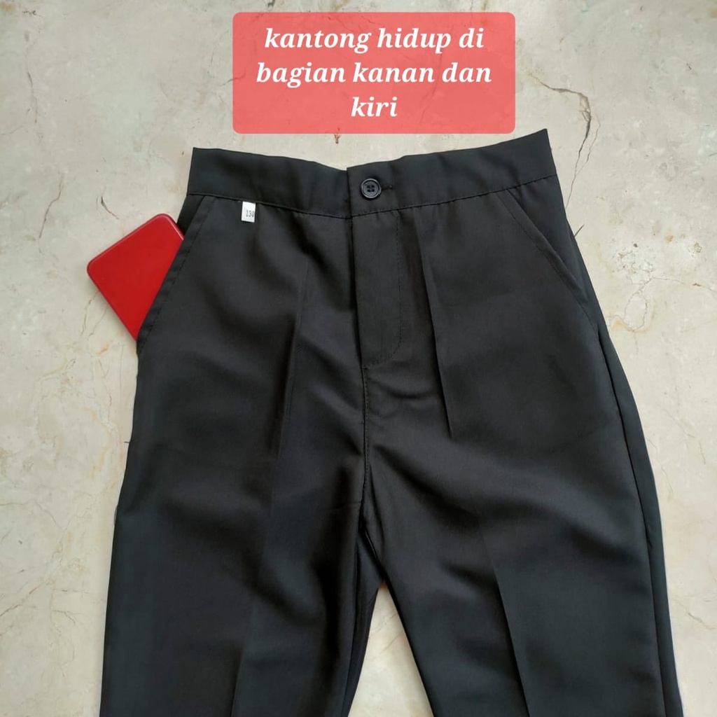 DAVE PANTS BLACK CELANA PANJANG BAHAN FORMAL ANAK COWOK FASHION IMPORT