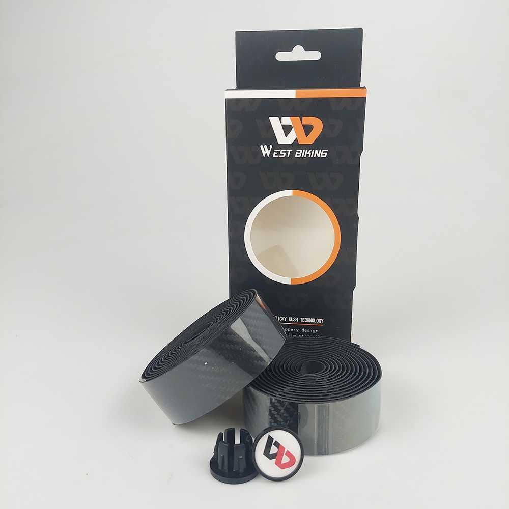 WEST BIKING Hand Grip Bar Tape Sepeda PU EVA 2 Roll - Black