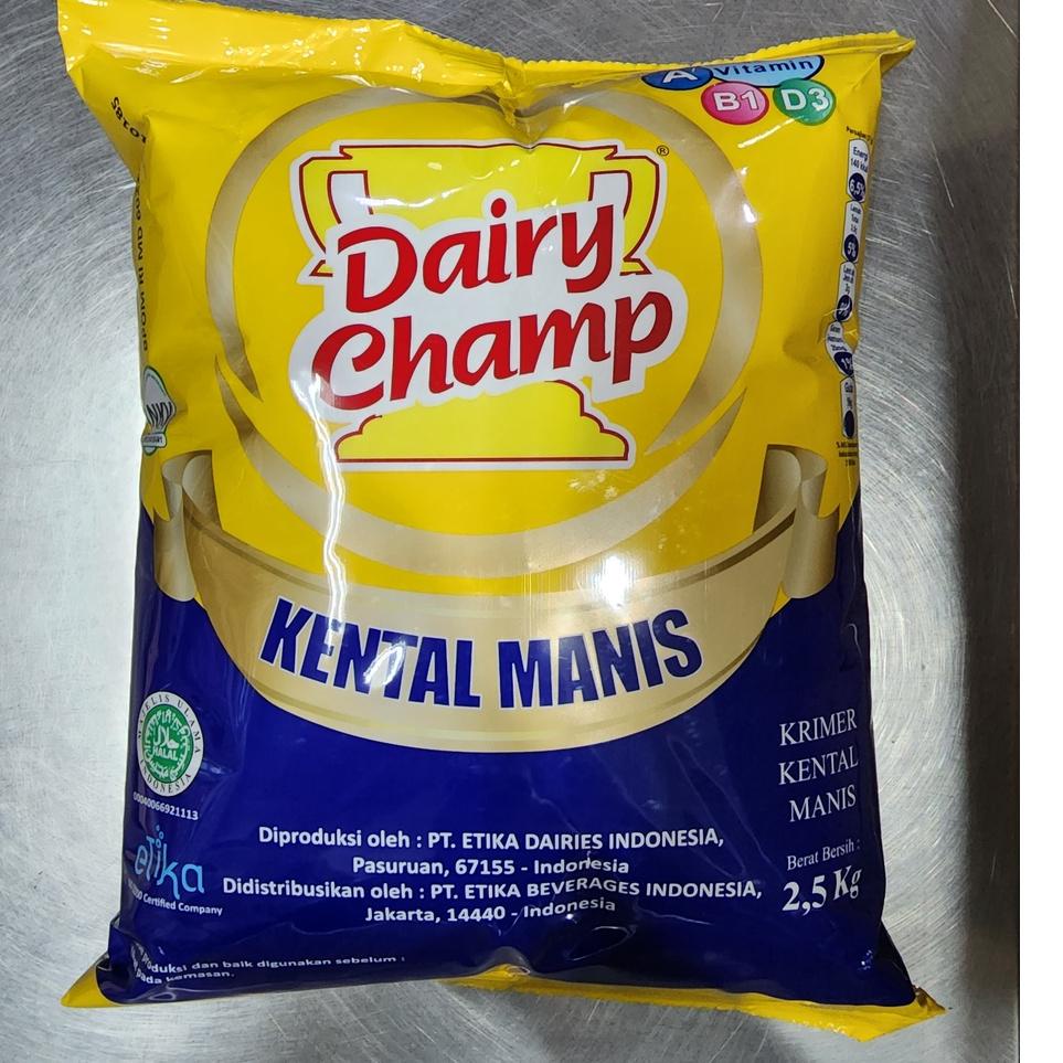 

☑ susu dairy champ 2.5 kg bantal / pouch susu kental 2.5kg ➴