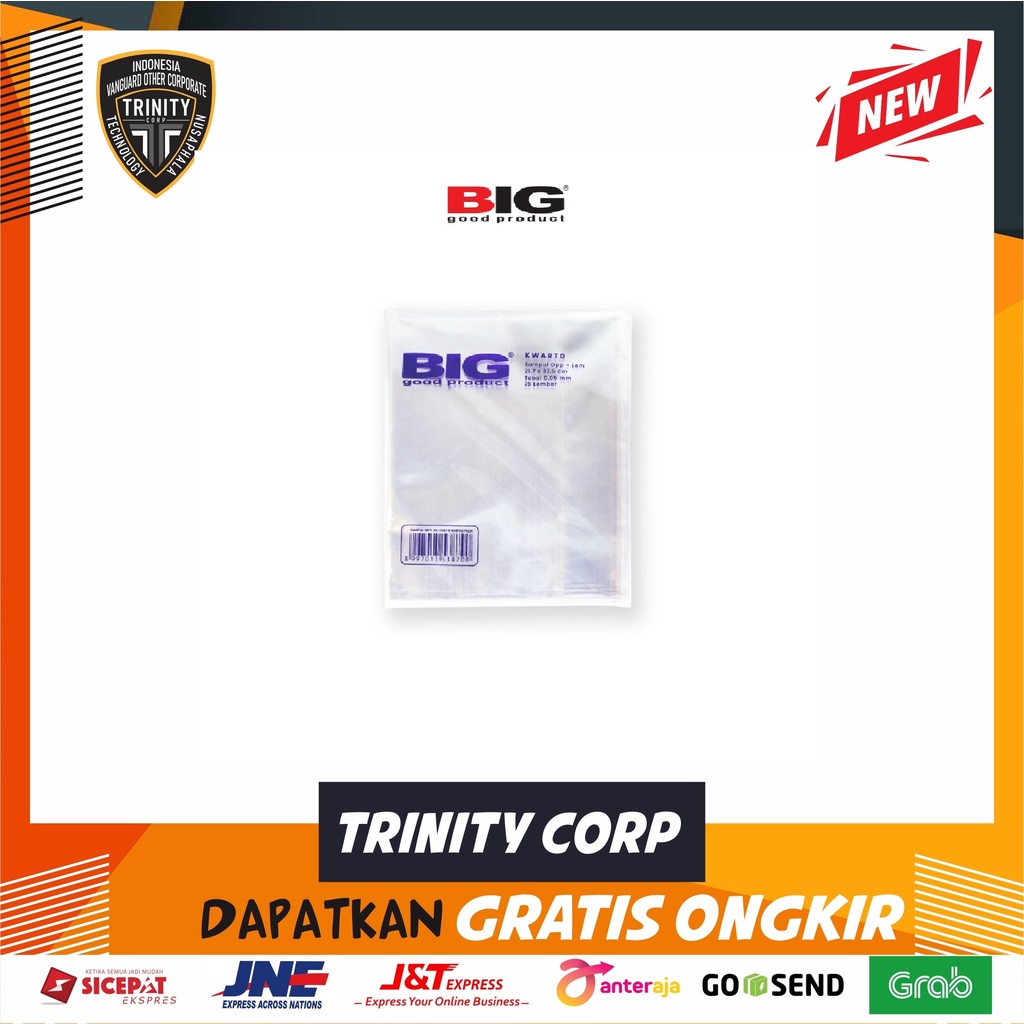 

Sampul Buku Kwarto BIG OPP SB-1001 Per Pack