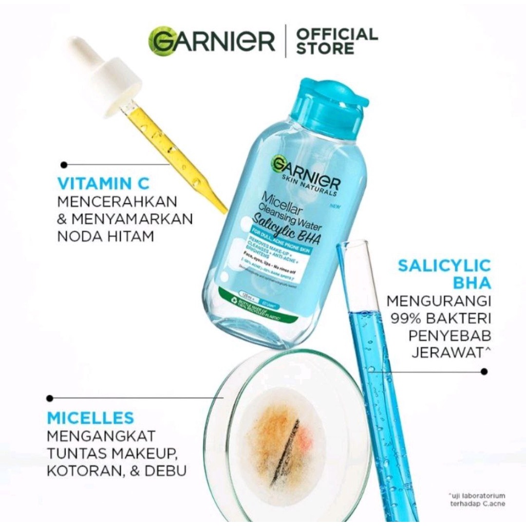 GARNIER MICELLAR WATER SALICYLIC BHA SKINCARE PEMBERSIH WAJAH 400ML