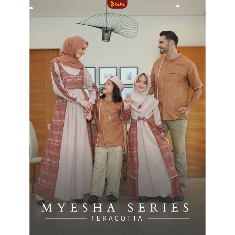 SARIMBIT KEKE 2023 MYESHA SERIES BLACK TAUPE/ SERAGAM KELUARGA ORI KEKE MYESHA SERIES