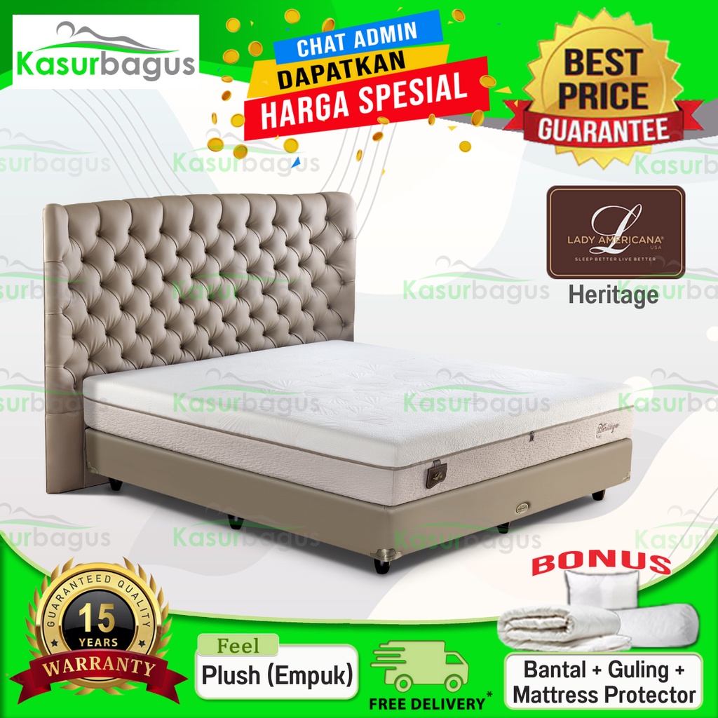 Lady Americana Kasur Springbed Heritage - Full Set 180x200