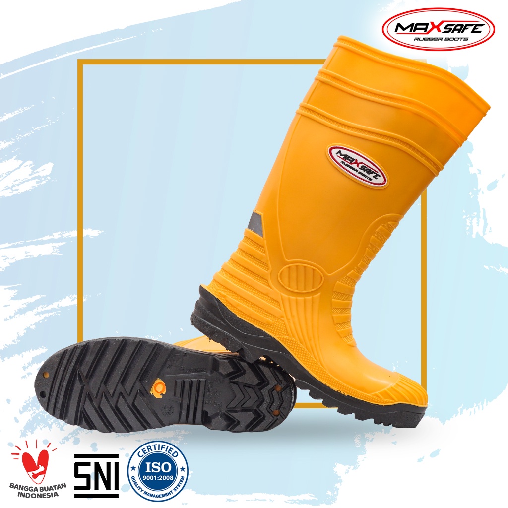 Sepatu Boot Safety Toyobo &amp; MaxSafe Kuning