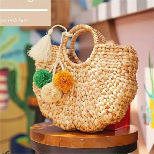 TAS ENCENG GONDOK NATURAL/ANYAMAN/WANITA/PREMIUM/BULAT/SULAM/MINI/ROTAN/ANGEL/PANDAN/RAJUT