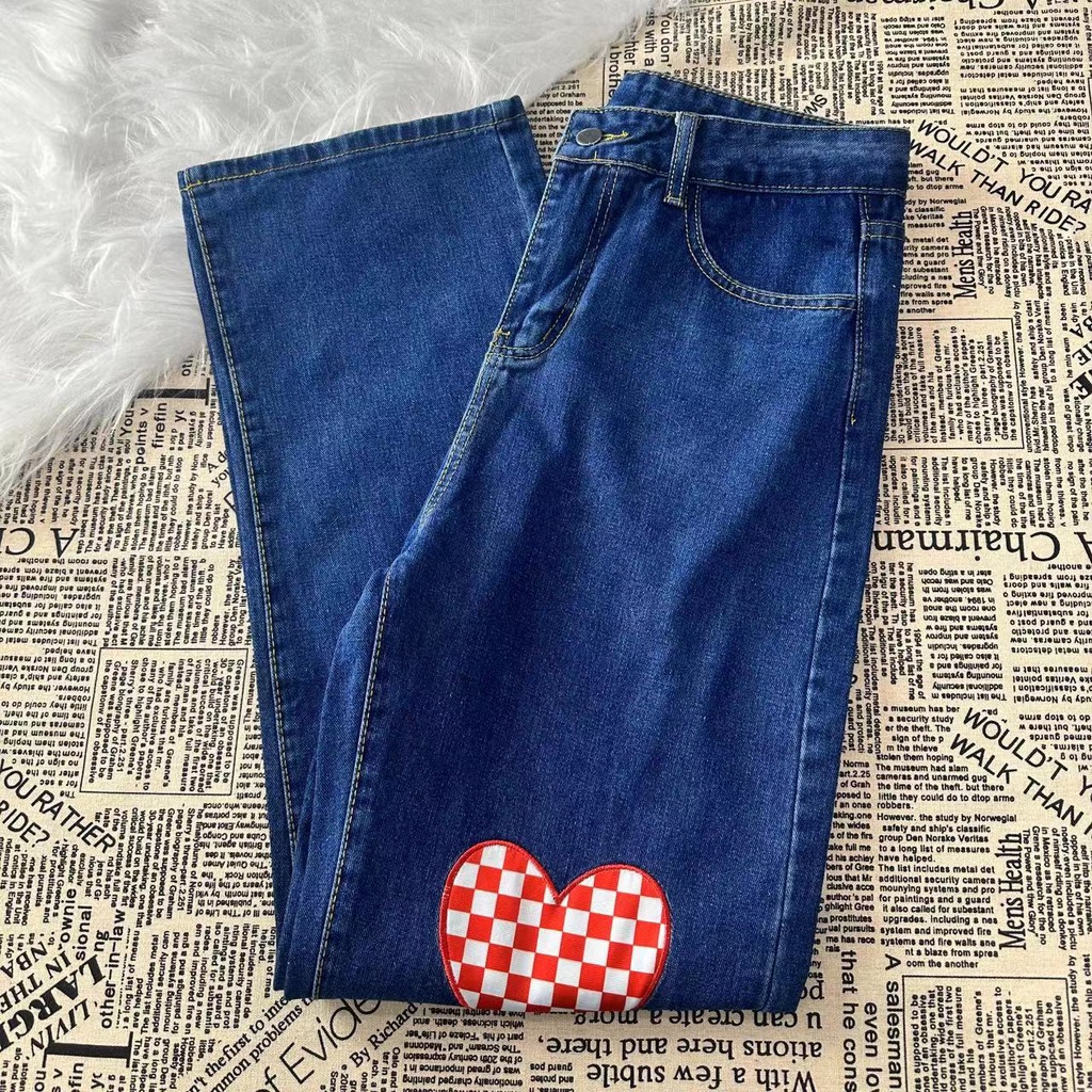 LOVE Jeans Kulot / Highwaist Loose Celana Jeans Wanita Street Style