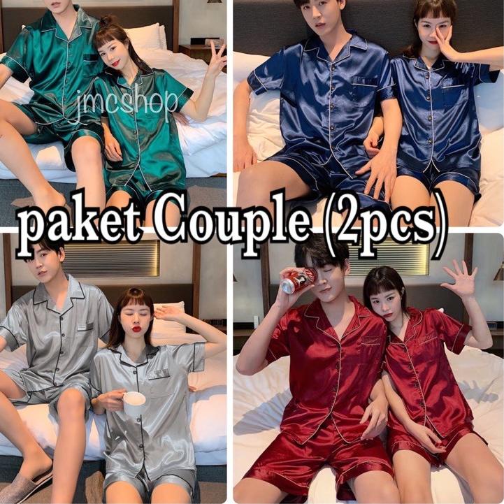 ⅍ piyama couple suami istri pendek satin exclusive ♪