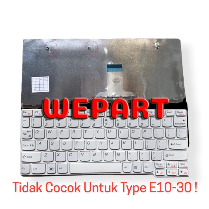 Terlaris Keyboard Lenovo Ideapad S100 S110 S10-3 S10-3S E10-30 S205 Putih