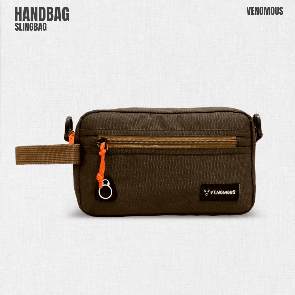 Tas Selempang Slingbag Bahu Pria Dark Venomous - Brown
