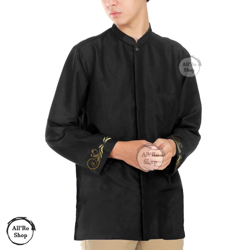 Baju Koko Baju Koko Pria Terbaru 2022 Muslim Lengan Panjang Koko Zahri Ukuran M L XL XXL ARS Kemeja 