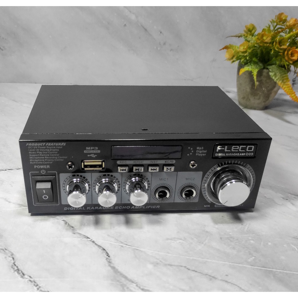 Power Amplifier Fleco D-09 Bluetooth AC DC Radio