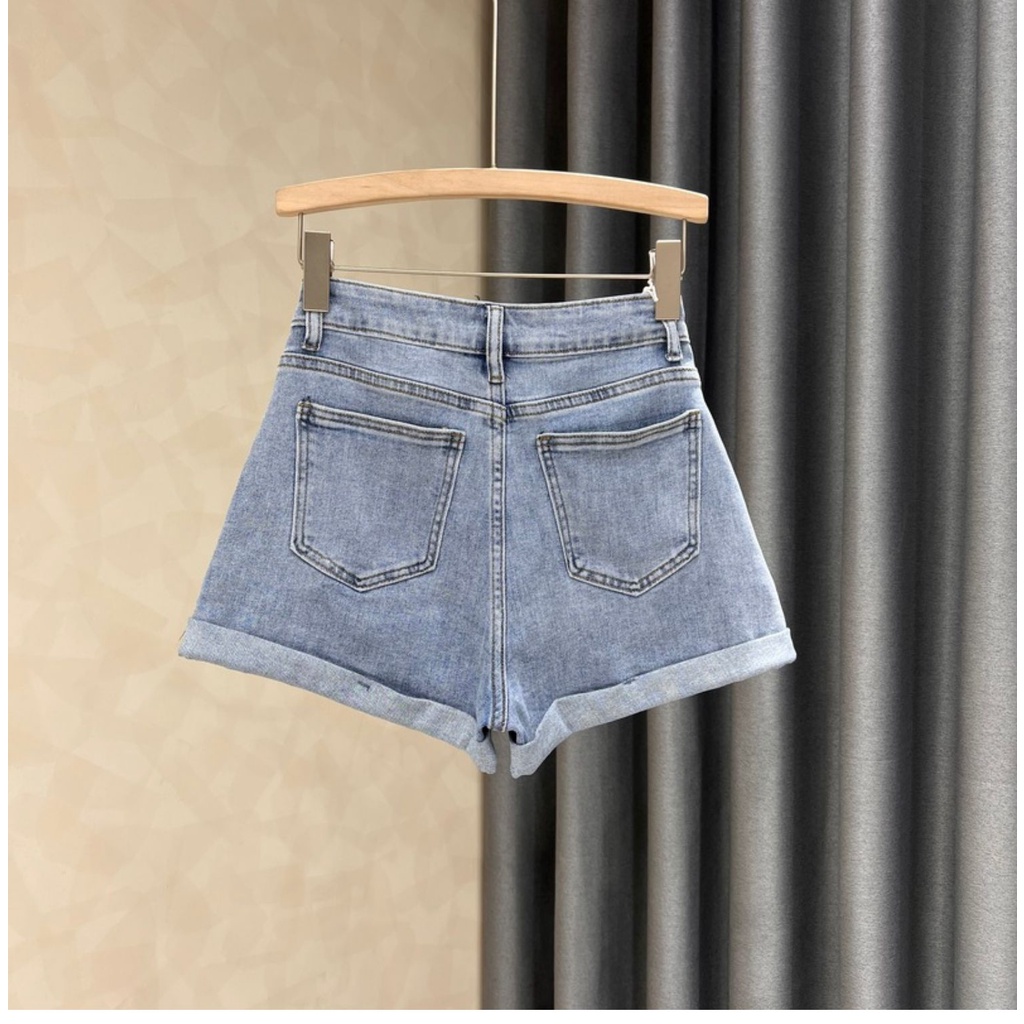 【wanita.id】hotpants celana jeans pendek wanita celana strech wanita korean style highwaist celana denim kekinian