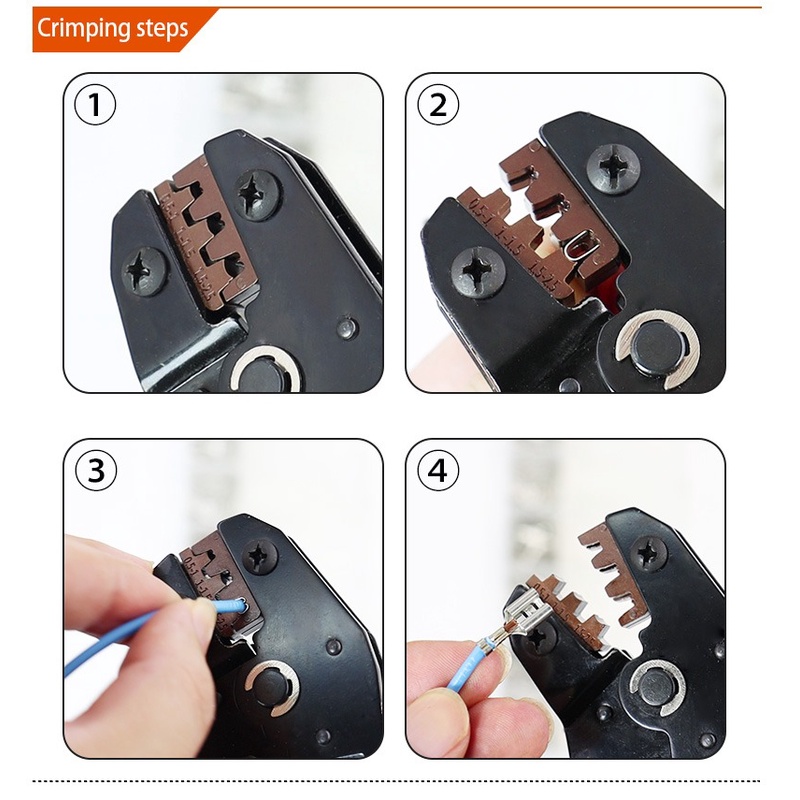 Tang Crimping Crimp Plier Terminal Kabel Skun Gepeng Flat Cable Lugs