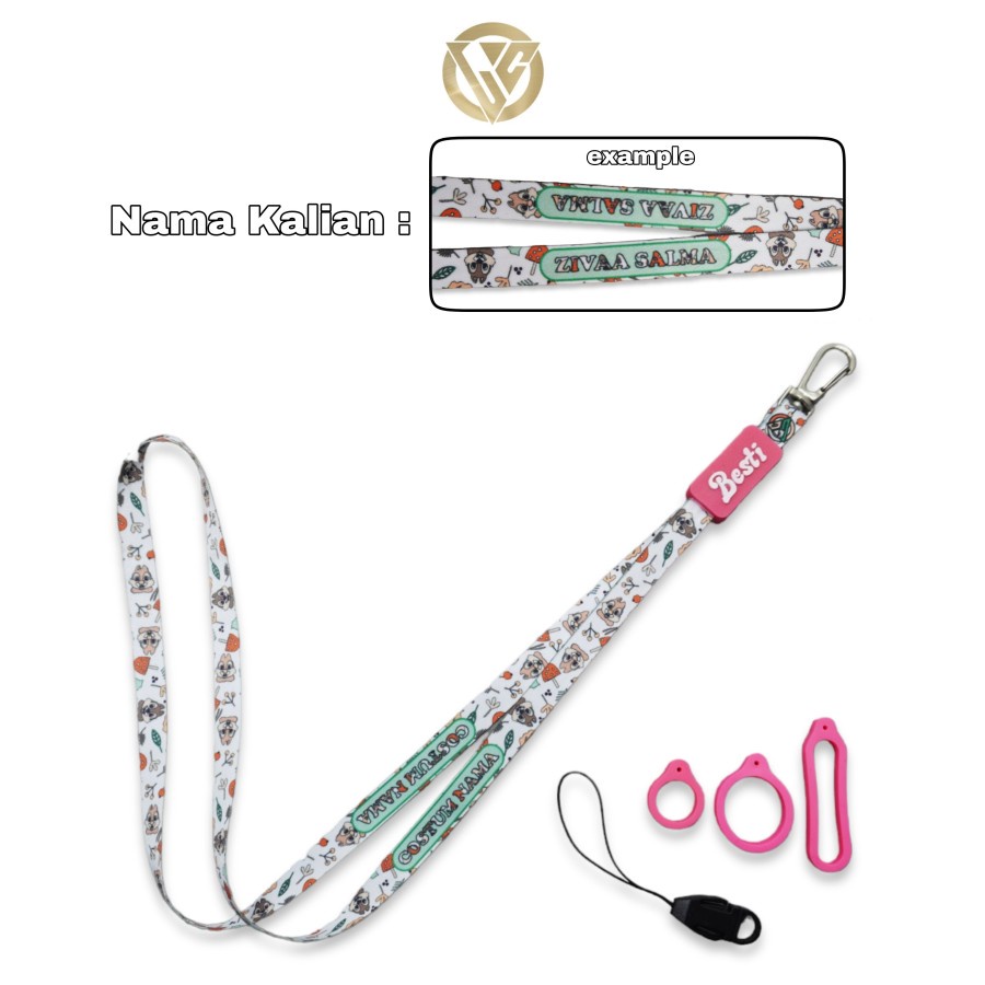 

Lanyard Craft Besti (Costum Nama) / Lanyard Hp / Lanyard Couple