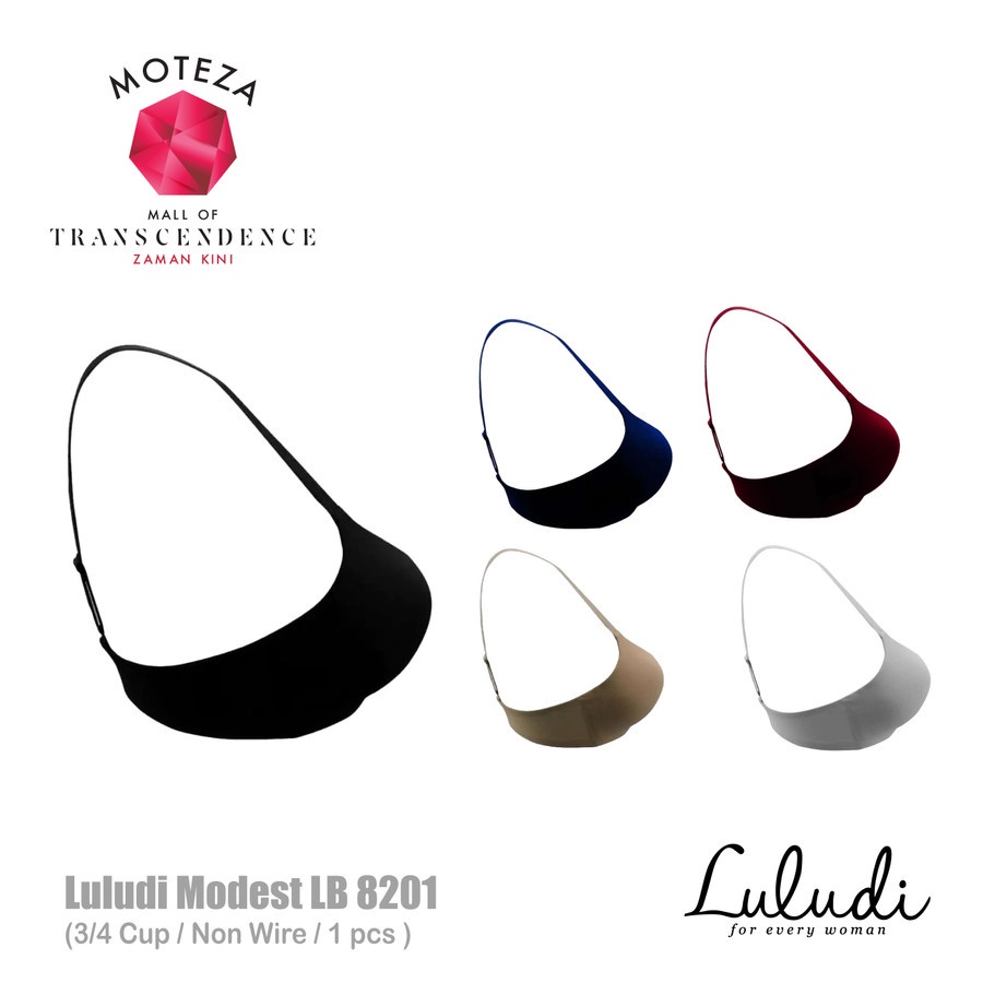 Luludi Bra Modest - LBF 8201 - 3/4 cup - Non Wire (Tanpa Kawat) Warna