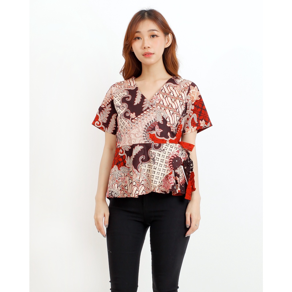 Atasan - Blouse batik wanita 628 AA  Mrs1