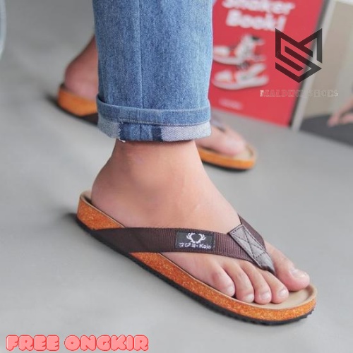 Sandal Jepit Pria RC Model Puyuh | Sendal Distro Surfing Casual | Sandal Jepit KOJO SORA