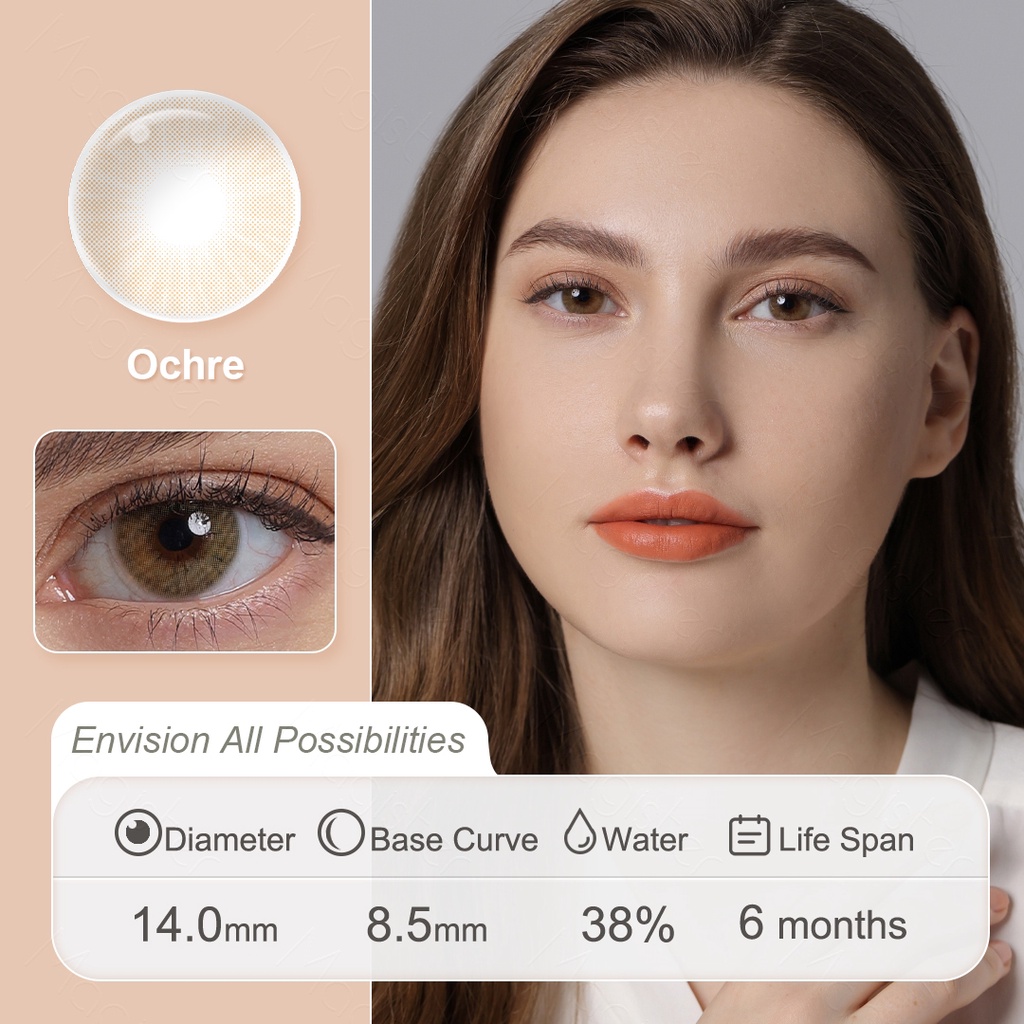 （COD）1 pasang lensa kontak warna diameter 14MM softlens softlens mata softlens mata korea