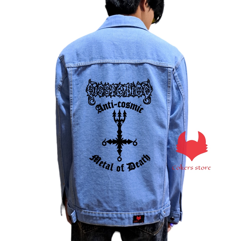 Jaket Jeans Pria - Sablon Gambar Belakang - BIOBLITZ ANTI COSMIC