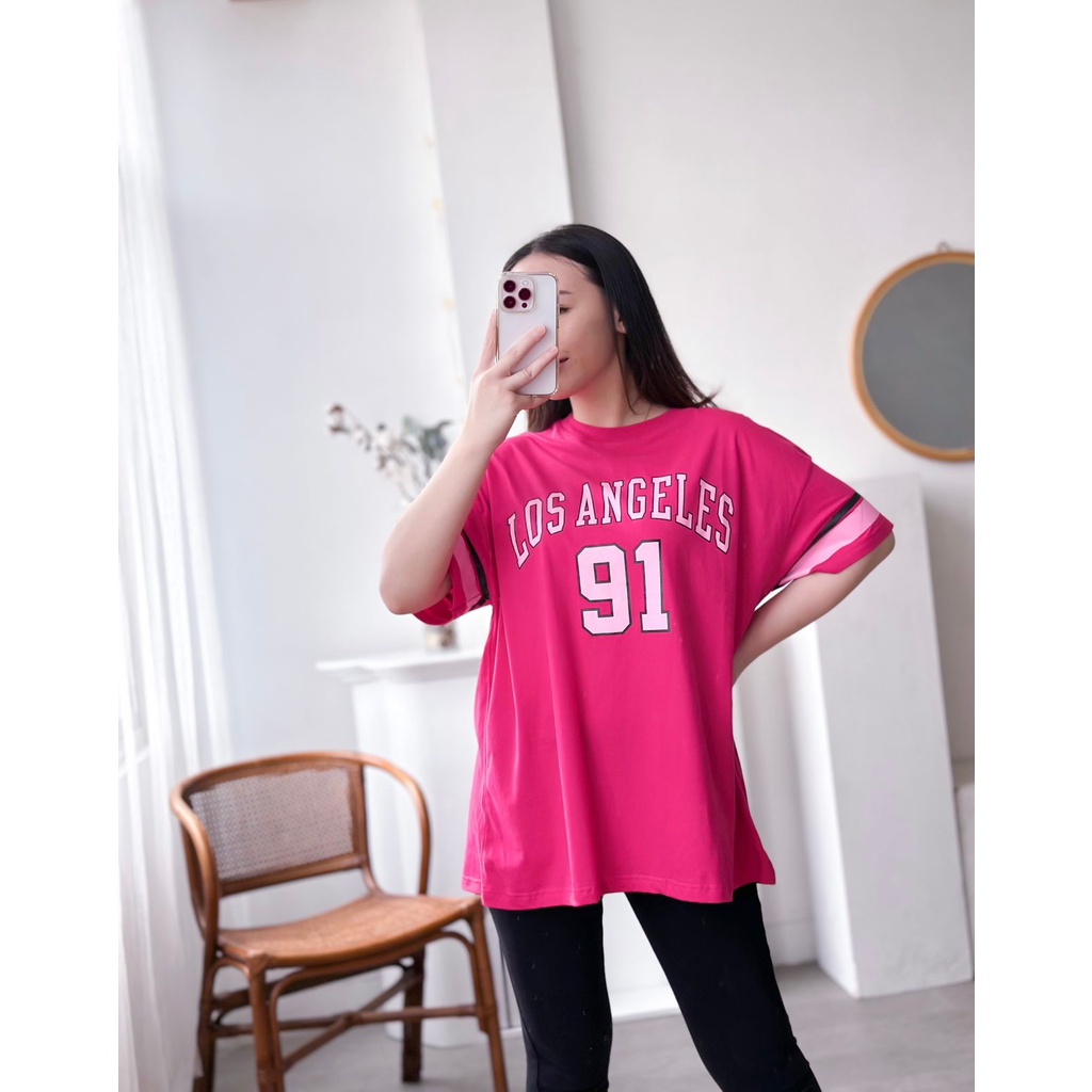 INFINITEE Kaos Wanita Ukuran Jumbo Motif Tumblr