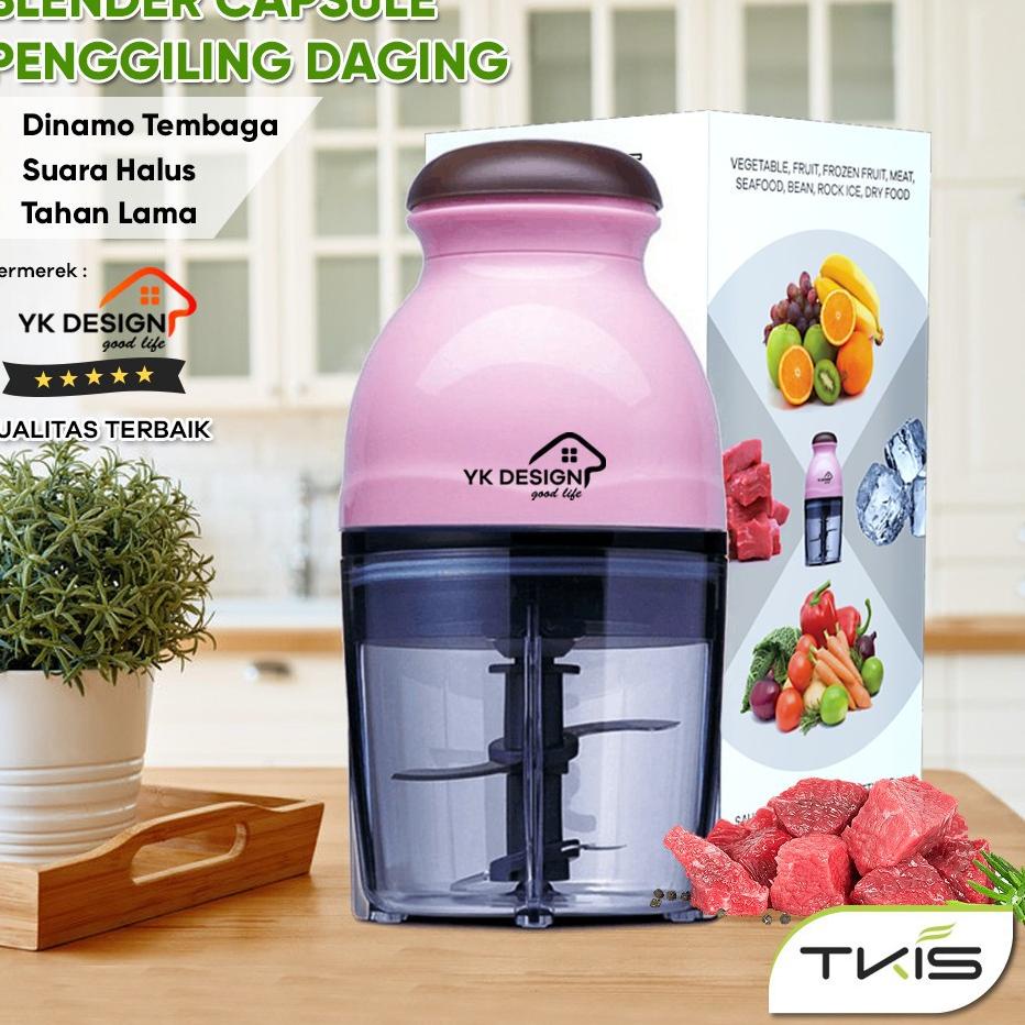 ➬ Blender / Penggiling Daging kapsul MINI Mesin Penggiling Pencacah Daging Sayur Buah YK DESIGN YK-1