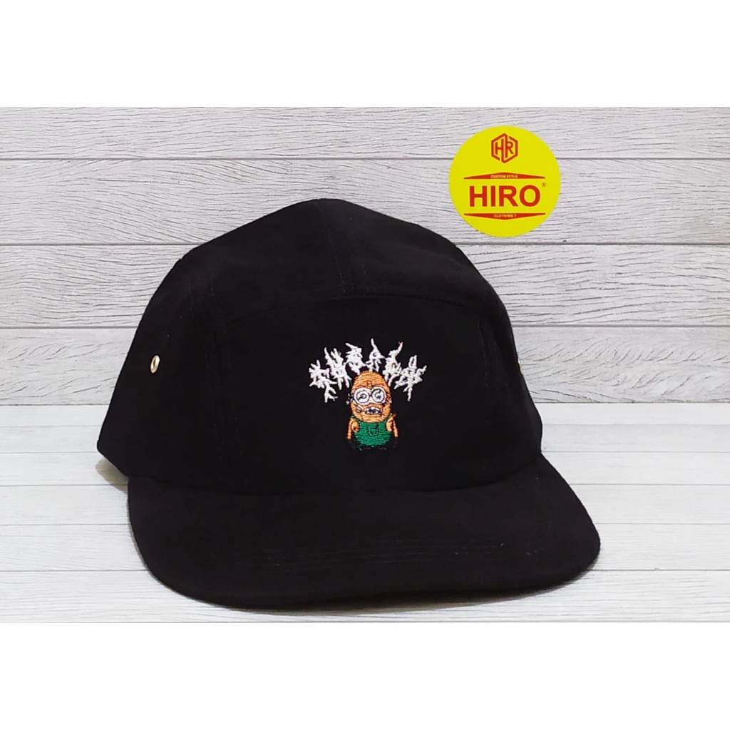 [COD]Topi Distro Pria/Topi Snapback Bordir Lima Panel/Topi Hip-Hop