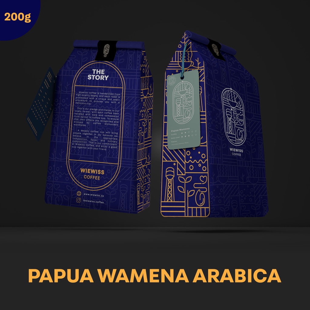 

Wiewiss Kopi Arabika Papua Wamena Arabica Coffee - 200 Gram