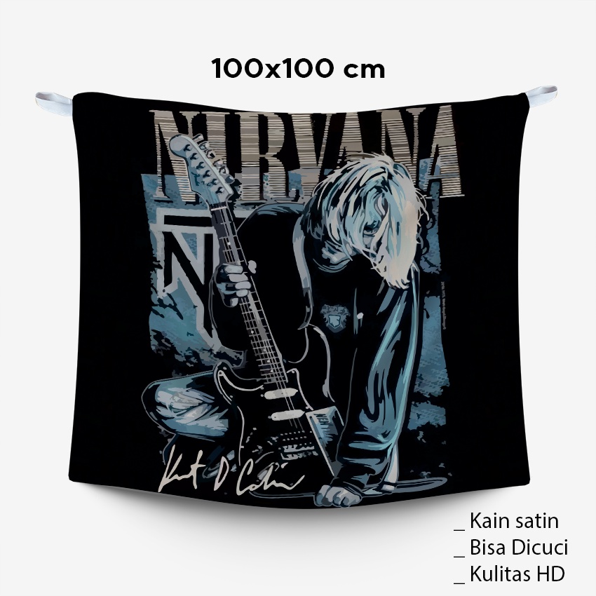 POSTER KAIN TAPESTRY BENDERA  NIRVANA Kurt CobainJUMBO