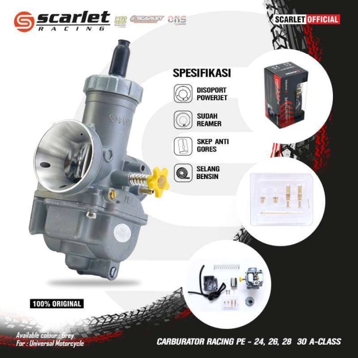 Karbu Karburator Scarlet Pe 24,26,28 Karbu Pe Scarlet Racing