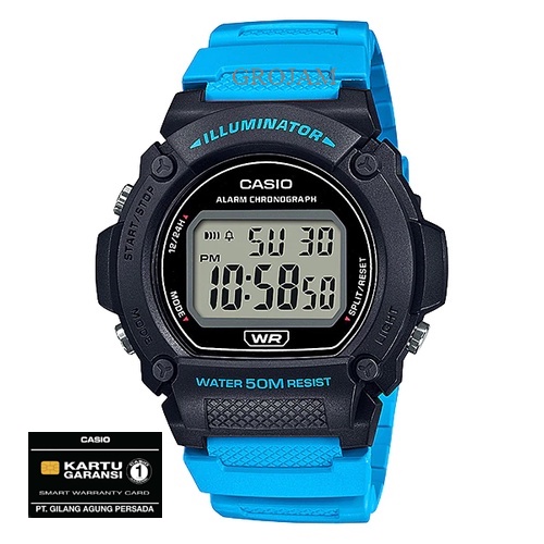 CASIO W-219H-1A W-219H-2A W-219H-8B W 219H ORIGINAL RESMI