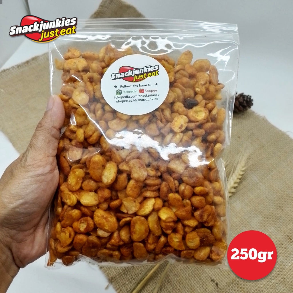 

Kacang Koro Kupas Balado, Camilan Kacang Pedas Gurih & Kriuk