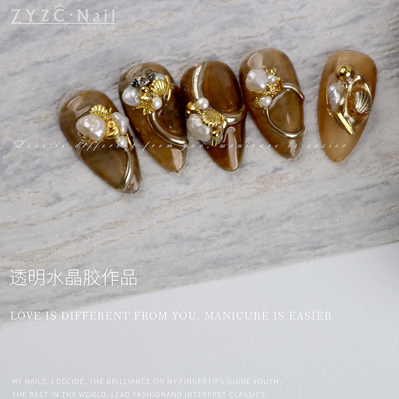 ZYZC Acrylic Gel Glue Emboss Nail Art 3D/ ZYZC Nail Tip Glue/ ZYZC PVC Clear Gel Nail Art 3D 6g