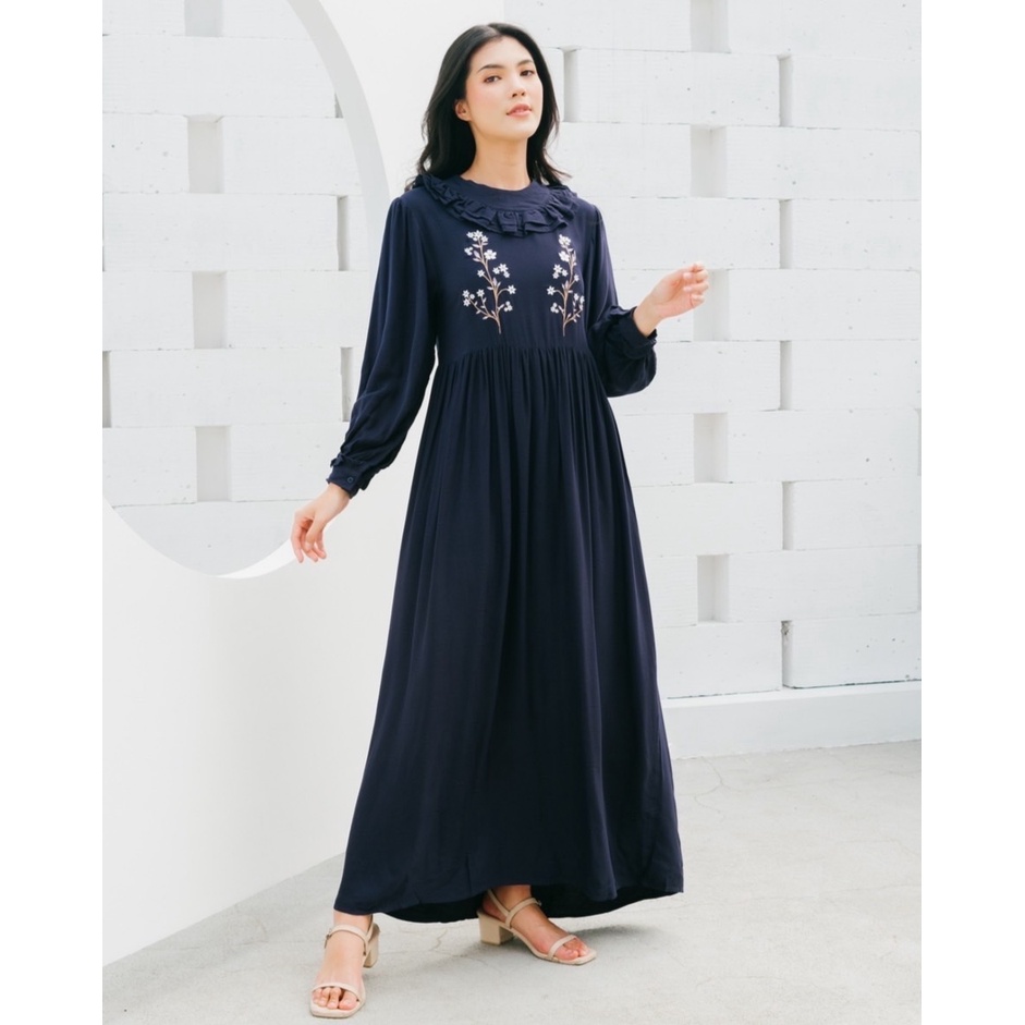 Myrubylicious SALWA MAXI DRESS | MAXI DRESS | DRESS WANITA | BAJU MUSLIMAH | DRERSS BORDIR | DRESS RAYON