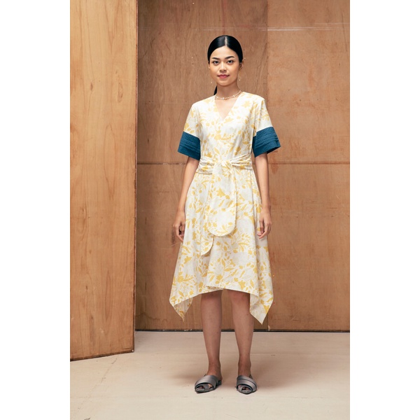 bateeq - Dress wanita lengan pendek JANE KAMALA Yellow