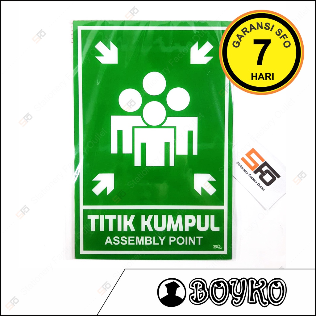 

Akrilik Titik Kumpul / Assembly Point - Acrylic Sign Folio 20cm x 30,2cm - SFO Semarang Official